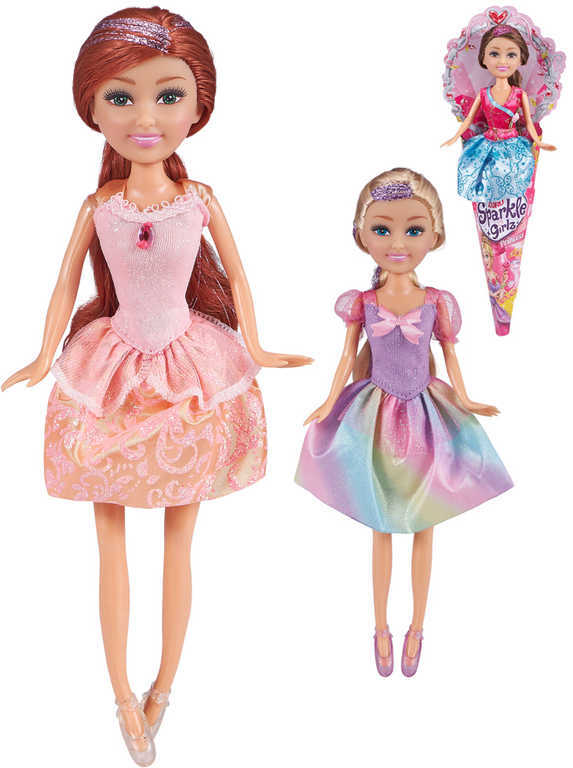 Bábika Sparkle Girlz princezná 28cm v kornútku 4 druhy