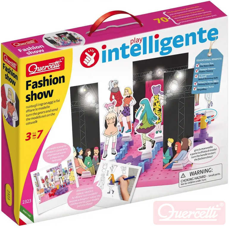 Quercetti Fashion Show Pohyblivá módna prehliadka stavebnice