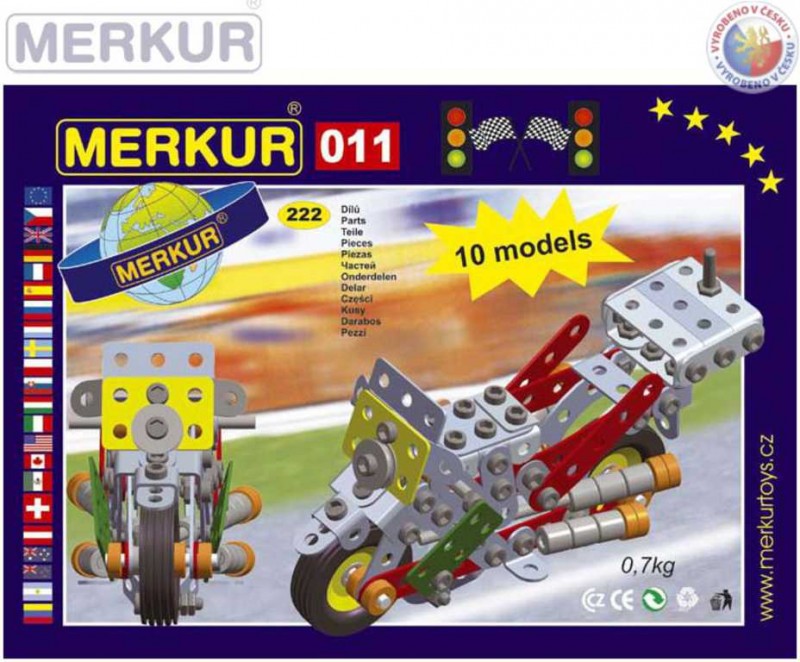 MERKUR 011 Motocykl * KOVOVÁ STAVEBNICE *