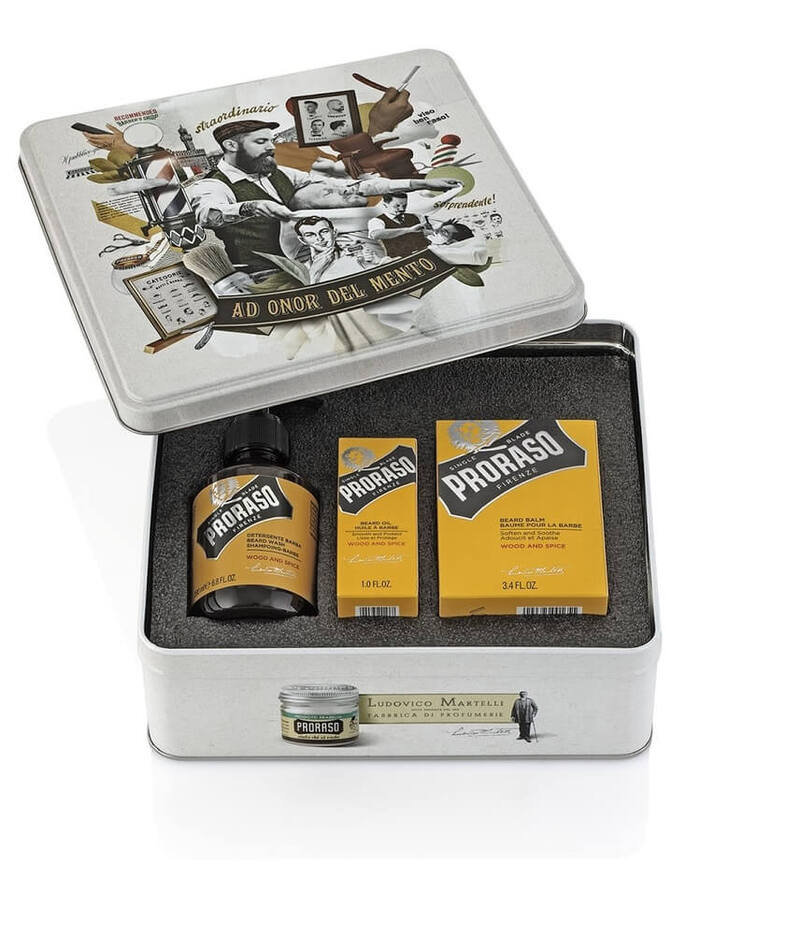 Proraso Wood and Spice darčeková sada na fúzy