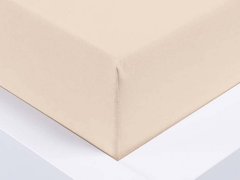 Jersey prestieradlo Exclusive jednolôžko - biela káva 90x200 cm