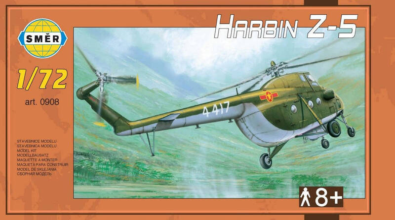 SMER Model helikoptéra Harbin Z-5 1:72 stavebnica vrtuľníka 122 dielikov