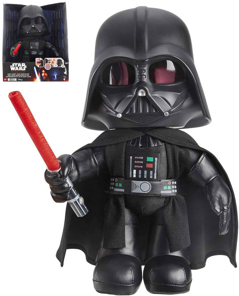PLYŠ STAR WARS Darth Vader s meničom hlasu na batérie Svetlo Zvuk