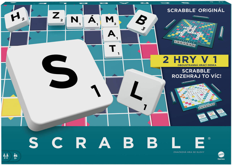 MATTEL HRA Scrabble originál 2v1 SK *SPOLOČENSKÉ HRY*