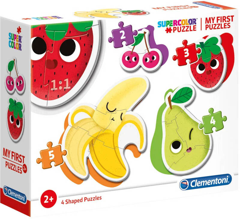 CLEMENTONI Moje prvé tvarované puzzle Ovocie baby skladačka 4v1