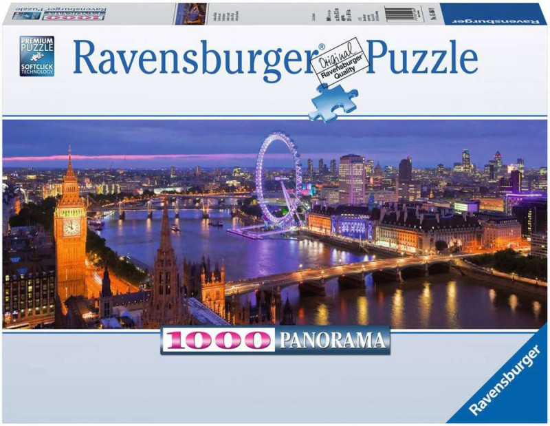 RAVENSBURGER Puzzle panoramatické Nočný Londýn 1000 dielikov 98x38cm