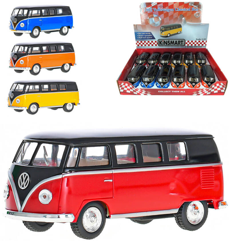 KINSMART Autobus model 1:32 VW Classical 1962 kov PB 13cm 4 farby