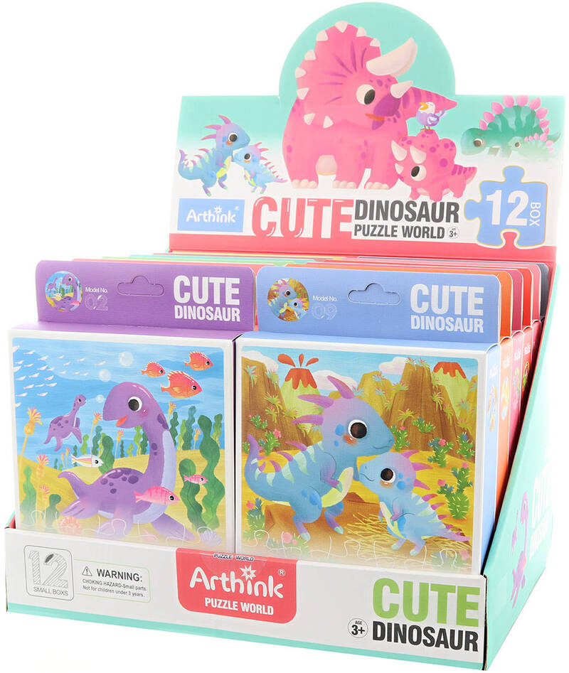 Puzzle dino baby skladačka dinosaury 12 dielikov rôzne druhy