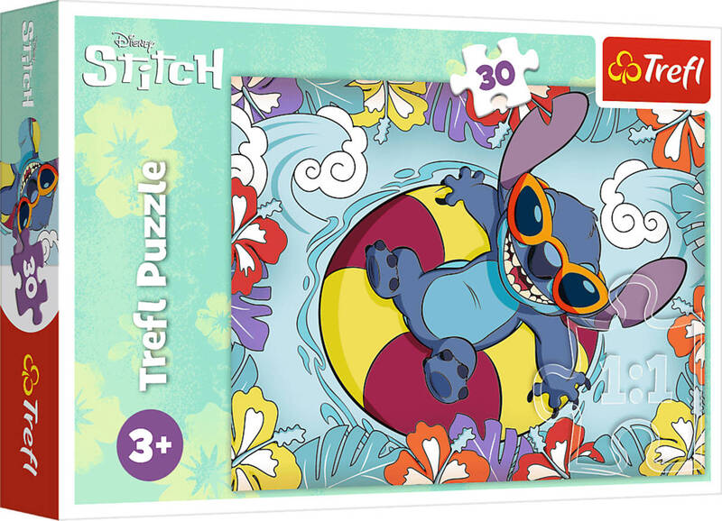 TREFL PUZZLE Lilo & Stitch Na prázdninách 27x20cm skladačka 30 dielikov