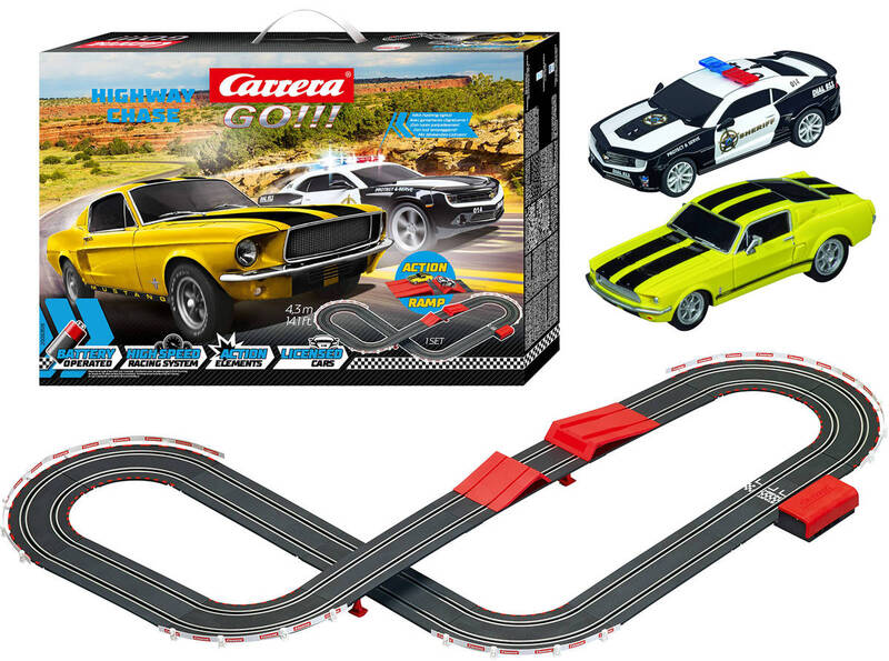 CARRERA Autodráha GO!!! Highway Chase 4,3 m 147x120cm na batérie / trafo