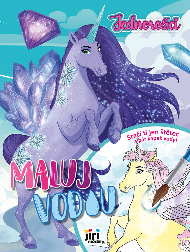 JIRI MODELS Maľuj vodou A4 Jednorožce omaľovánky