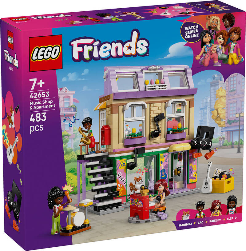 LEGO FRIENDS Obchod s hudobninami a byt 42653 STAVEBNICE