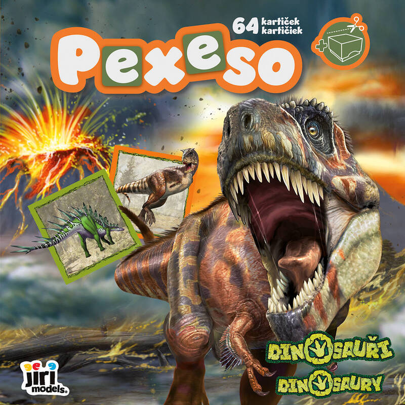 JIRI MODELS Pexeso v zošite Dinosaury s krabičkou a omaľovánkou