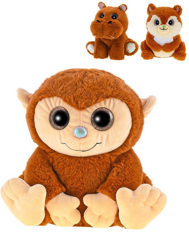 PLYŠ Zvieratko safari sediace voňajúce 18-19cm karamel 3 druhy *PLYŠOVÉ HRAČKY*