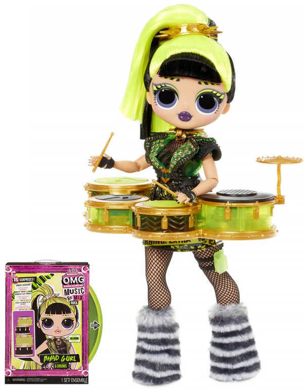 LOL Surprise! OMG ReMix Rock Veľká ségra bábika Bhad Gurl 15 prekvapení