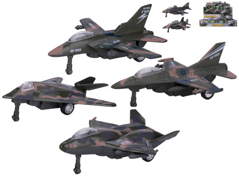 Lietadlo army vojenské kovové stíhacie lietadlo spätný chod 6 druhov