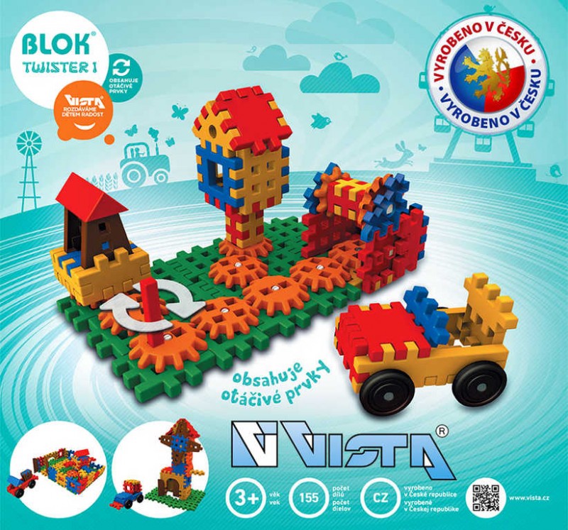 VISTA BLOK Twister 1 plastová STAVEBNICA 155 dielikov