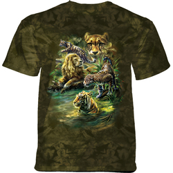 Pánske tričká s potlačou 3d lev - Modern Safari Lion Grey