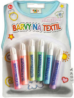 Farby na textil perleťové kontúrovacia set 6ks 7ml pastelové