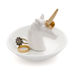 Porcelánový stojanček na prstienky Jednorožec 26102