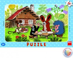 DINO Puzzle KRTKO (Krtko) na návšteve doskové 15 dielikov