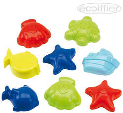 ECOIFFIER Baby formičky na piesok ocean set 8ks pre bábätko