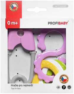 PROFIBABY Baby hrkálka špendlík + osmička v krabici pre bábätko plast