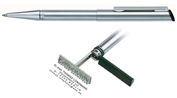 Guličkové pero s pečiatkou Heri Diagonal Stainless Steel