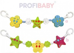 PROFIBABY Zábrana na kočík hrkálka mix farieb pre bábätko 2 druhy
