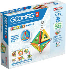 GEOMAG Supercolor Panels 35 dielikov Eko magnetická STAVEBNICA