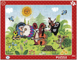 DINO Puzzle doskové 40 dielikov Krtko a kapela (Krteček) 32x24cm skladačka