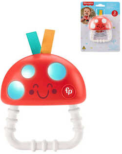 FISHER PRICE Baby hryzátko hrkálka muchotrávka pre bábätko na batérie Svetlo