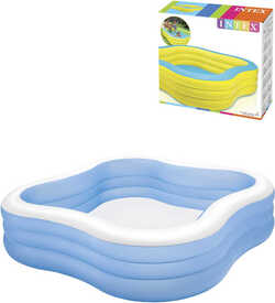 INTEX Bazén nafukovací rodinný 229x229cm štvorcový 2 farby 57495