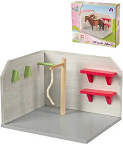 DREVO Umývací box pre kone 1:24 herné set malý farmár * DREVENÉ HRAČKY *
