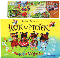 Knižka detská Rok u myšiek rozkladacia leporelo CZ text