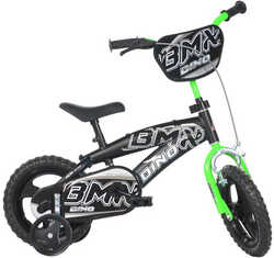 ACRA Kolo DINO BIKES BMX 12 "chlapčenské čierne balančné kolieska CSK5125