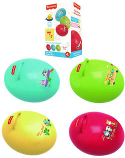 FISHER PRICE Lopta skákacia nafukovacia Vajcia hopsadlo s úchytom s pumpičkou