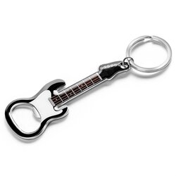 Kľúčenka a otvárač na fľaše v tvare elektrickej gitary s magnetom