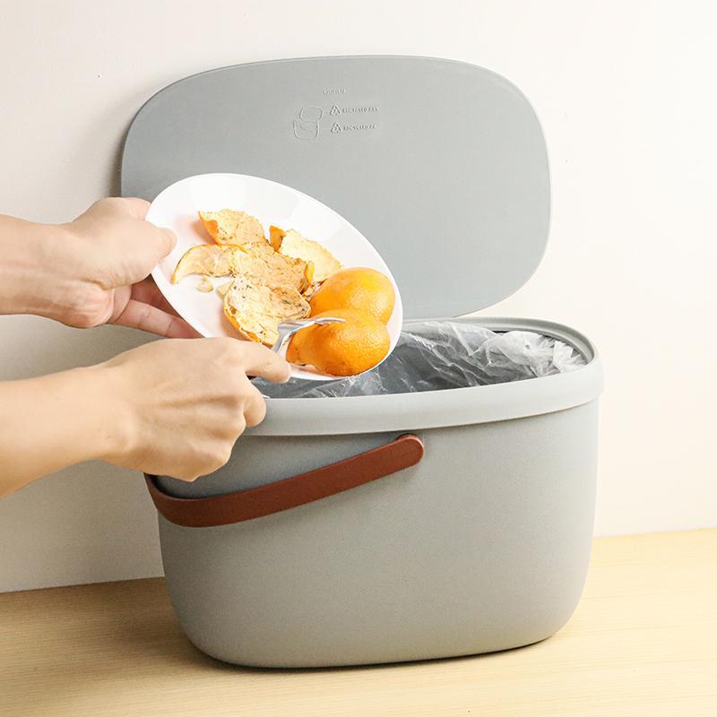 Nádoba na kompostovateľný odpad Foody 10380GY, 7L, sivý