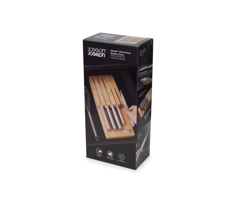 Súprava nožov so zásuvkovým organizérom Elevate Bamboo 10563