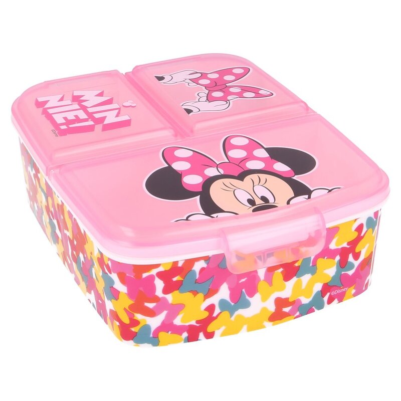 Sendvičový box s viacerými priehradkami - Minnie s mašľami.