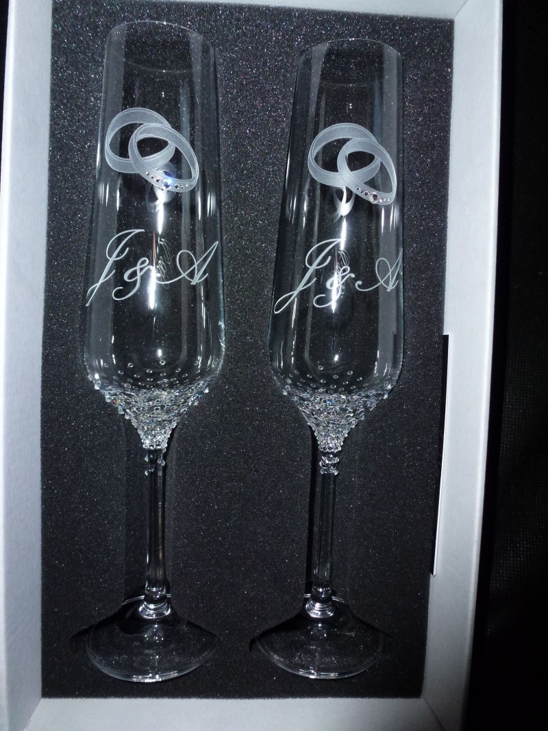 Krištáľové poháre ARTEMIS dekorované kryštály Swarovski