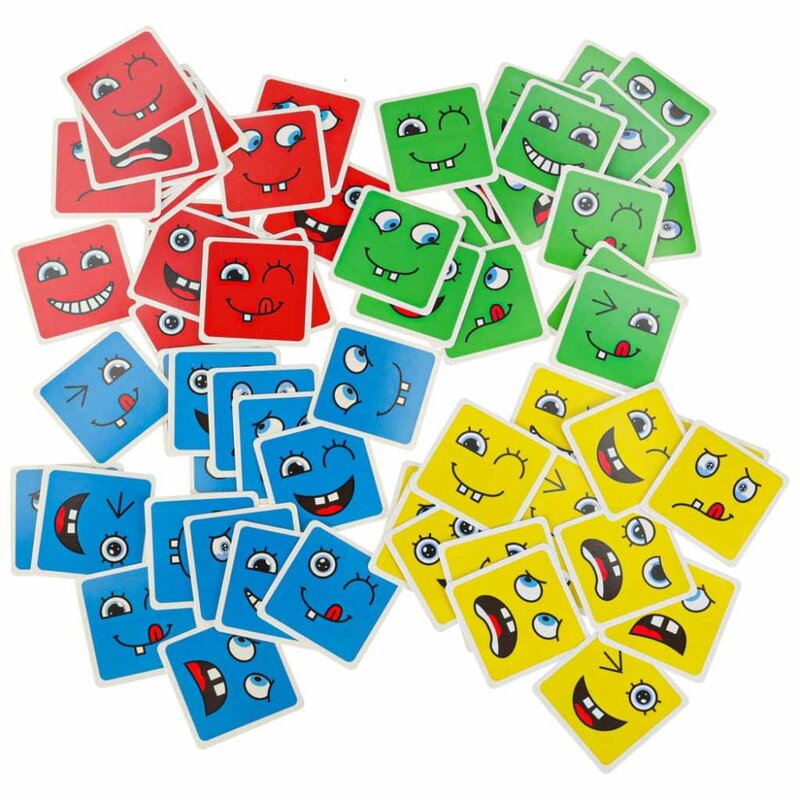 Montessori logická hra – Kocky meniace tváre emócií