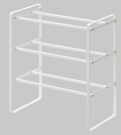 Stojan na topánky nastaviteľný Frame 7555, na 9-16 párov, biely