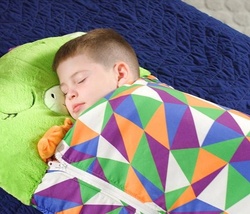 Spací vak pre deti Happy Nappers - zelený dráčik