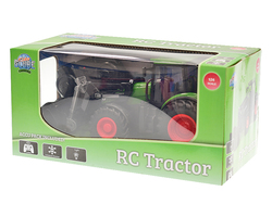 Kids Globe Farming R/C traktor zelený 27cm s nakladačom na batérie so svetlom 2,4GHz v krabičke